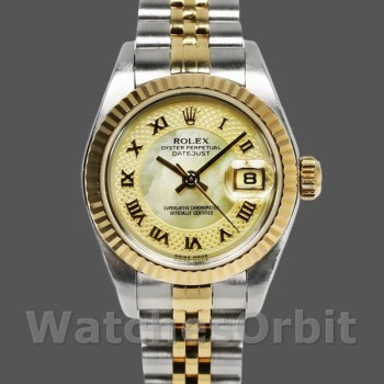 Replica Rolex Datejust 179173 Decorated Mother Of Pearl Champagne Dial 26MM Lady Replica Uhr