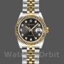Replica Rolex Datejust 179173 Jubilee Black Diamond Dial Fluted Bezel 26MM Lady Replica Uhr