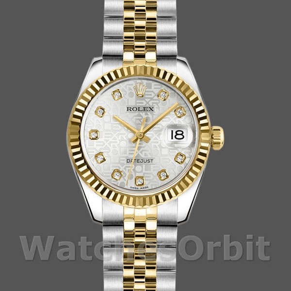 Replica Rolex Datejust 179173 Silver Jubilee Diamond Dial Fluted Bezel 26MM Lady Replica Uhr Exklusive Damen Replica Uhr kaufen