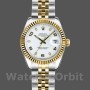 Replica Rolex Datejust 179173 Weiß Arabische Ziffern Zifferblatt Geriffelte Lünette 26MM Lady Replica Uhr