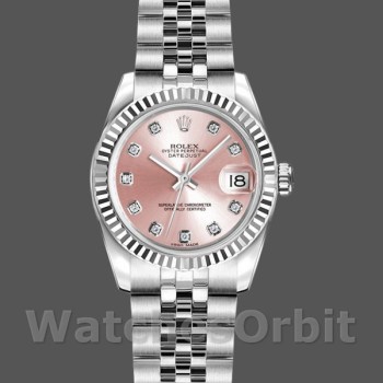 Replica Rolex Datejust 179174 Pink Diamond Dial Fluted Bezel 26MM Lady Replica Uhr