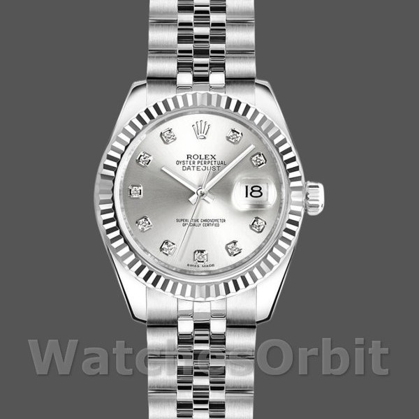 Replica Rolex Datejust 179174 Silber Diamant Zifferblatt Geriffelte Lünette 26MM Lady Replica Uhr Exklusive Damen Replica Uhr online kaufen