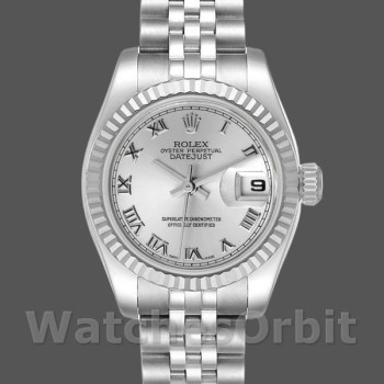 Replica Rolex Datejust 179174 Silver Roman Dial Fluted Bezel 26MM Lady Replica Uhr