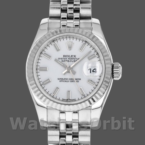Replica Rolex Datejust 179174 White Index Dial Fluted Bezel 26MM Lady Replica Uhr Exklusive Damen Replica Uhr kaufen