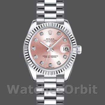 Replica Rolex Datejust 179179 Pink Diamond Dial Fluted Bezel 26MM Lady Replica Uhr
