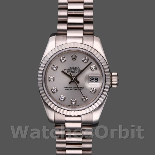 Replica Rolex Datejust 179179 Silber Diamant Zifferblatt Geriffelte Lünette 26MM Lady Replica Uhr Exklusive Damen Replica Uhr kaufen