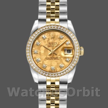 Replica Rolex Datejust 179383 Crystal Gold Dust Champagne Dial 26MM Lady Replica Uhr