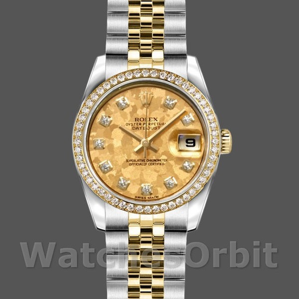 Replica Rolex Datejust 179383 Crystal Gold Dust Champagne Dial 26MM Lady Replica Uhr Exklusive Damen Replica Uhr online kaufen