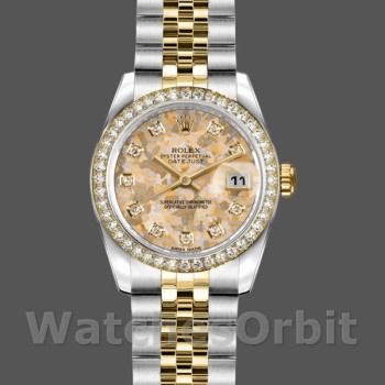 Replica Rolex Datejust 179383 Jubilee Crystal Grey and Champagne Dial 26MM Lady Replica Uhr