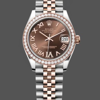 Replica Rolex Datejust 278381RBR 0006 Chocolate Dial 31mm Damen Uhr