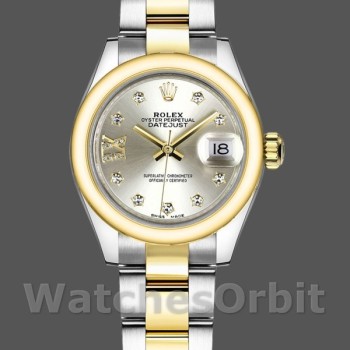 Replica Rolex Datejust 279163 Silber Diamant Zifferblatt Domed Lünette 28mm Lady Replica Uhr