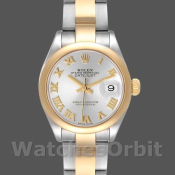 Replica Rolex Datejust 279163 Silver Roman Dial Domed Bezel 28mm Lady Replica Uhr