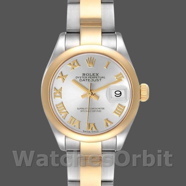 Replica Rolex Datejust 279163 Silver Roman Dial Domed Bezel 28mm Lady Replica Uhr Elegantes Design