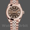 Replica Rolex Datejust 279165 Chocolate Brown Dial Domed Bezel 28mm Lady Replica Uhr Exklusives Design