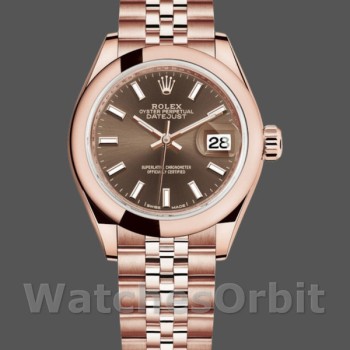 Replica Rolex Datejust 279165 Chocolate Brown Dial Domed Bezel 28mm Lady Replica Uhr