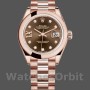 Replica Rolex Datejust 279165 Chocolate Brown Diamonds Dial Domed Bezel 28mm Lady Replica Uhr