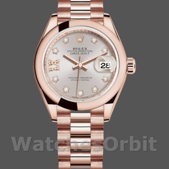 Replica Rolex Datejust 279165 Sundust Diamonds Dial Domed Bezel 28mm Lady Replica Uhr