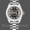 Replica Rolex Datejust 279166 Dark Grey Diamond Dial Domed Bezel 28mm Lady Replica Uhr Stilvolles Accessoire