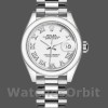Replica Rolex Datejust 279166 Weißes römisches Zifferblatt mit gewölbter Lünette 28mm Lady Replica Uhr Ideal für Damen