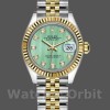 Replica Rolex Datejust 279173 Green Diamond Dial Fluted Bezel 28mm Lady Replica Uhr Elegante Nachbildung