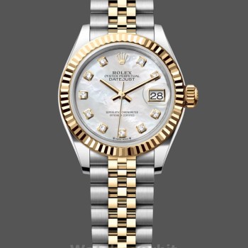 Replica Rolex Datejust 279173 Mother Of Pearl Diamond Dial Fluted Bezel 28mm Lady Replica Uhr