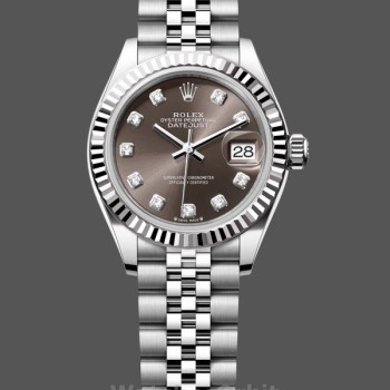Replica Rolex Datejust 279174 Edelstahl Dunkelgrau Diamant Zifferblatt 28mm Lady Replica Uhr