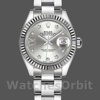 Replica Rolex Datejust 279174 Edelstahl Silber Diamant Zifferblatt 28mm Lady Replica Uhr