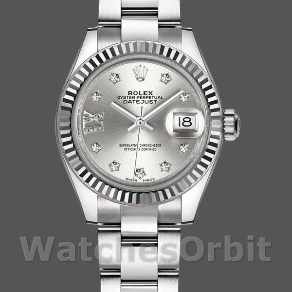 Replica Rolex Datejust 279174 Edelstahl Silber Diamant Zifferblatt 28mm Lady Replica Uhr Elegantes Design