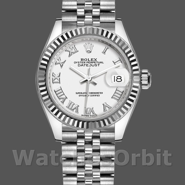 Replica Rolex Datejust 279174 Edelstahl Weißes römisches Zifferblatt 28mm Lady Replica Uhr Schweizer Präzision