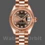 Replica Rolex Datejust 279175 Chocolate Diamonds Dial Fluted Bezel 28mm Lady Replica Uhr