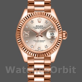 Replica Rolex Datejust 279175 Sundust Diamonds Dial Fluted Bezel 28mm Lady Replica Uhr