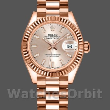 Replica Rolex Datejust 279175 Sundust Index Dial Fluted Bezel 28mm Lady Replica Uhr