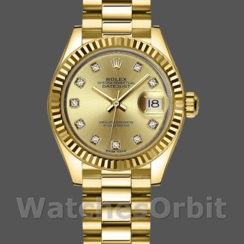 Replica Rolex Datejust 279178 Champagner Fluted Lünette 28mm Lady Replica Uhr