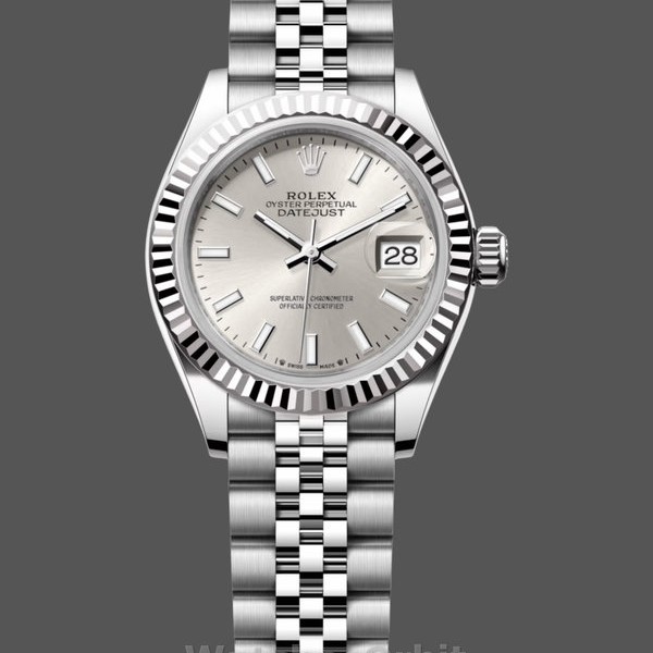 Replica Rolex Datejust 28 Automatik Silber Zifferblatt Weißgold und Stahl M279174 0005 Damenuhr Elegante Materialien