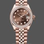 Replica Rolex Datejust 28 Chocolate Diamond Dial m279135rbr 0018 Damen Replica Uhr