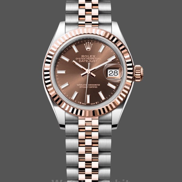 Replica Rolex Datejust 28 Chocolate Index Stahl & Roségold m279171 0017 Modebewusste Damen