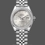 Replica Rolex Datejust 28 Silver Dial Diamond Bezel m279384rbr 0021 Damen Replica Uhr