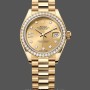 Replica Rolex Datejust 28 Solid 18K Gelbgold 279138RBR 0006 Damen Uhr