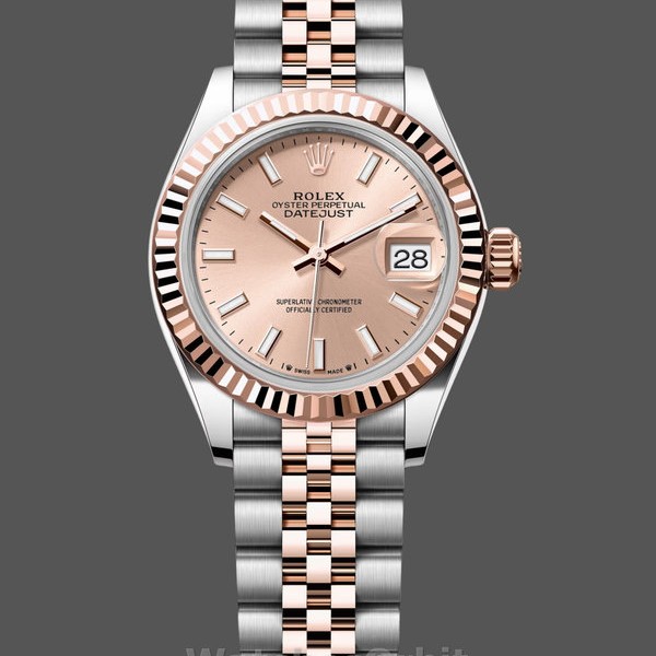 Replica Rolex Datejust 28 Edelstahl und Everose Gold 279171 0023 Rose Index Jubilee Damen Uhr Modebewusste Damen