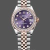 Replica Rolex Datejust 28mm Everose Gold m279381rbr 0015 Aubergine Diamond Lady Uhr Modebewusste Damen