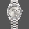 Replica Rolex Datejust 28mm Weißgold Silber Diamant President 279139rbr 0003 Damen Uhr Perfekte Damen Uhr