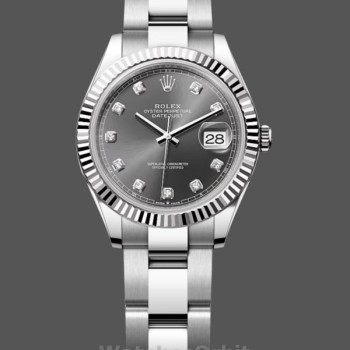 Replica Rolex Datejust 31 Grey Diamond Dial Fluted Bezel 278274 Damenuhr