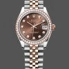 Replica Rolex Datejust 31 m278381RBR 0028 Rose Gold Chocolate Diamond Dial Diamond Bezel Lady Uhr Luxuriöser Stil