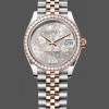 Replica Rolex Datejust 31 Rose Gold Silver Floral Motif Diamond Dial Diamond Bezel m278381rbr 0032 Feminine Ausstrahlung