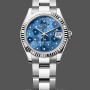 Replica Rolex Datejust 31 Edelstahl und Weißgold Azzuro-Blue-Floral-Motif Diamond Dial m278274-0035