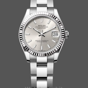 Replica Rolex Datejust 31 Edelstahl und Weißgold Silber Zifferblatt M278274 0011 Damen Uhr
