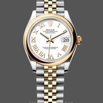 Replica Rolex Datejust 31 Edelstahl und Gelbgold Weißes Römisches Zifferblatt M278243 0002 Damenuhr