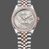 Replica Rolex Datejust 31 Two Tone Silver Floral-Motif Diamond Bezel m278381rbr 0032 Damen Replica Uhren Schweizer Präzision