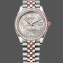 Replica Rolex Datejust 31 Two Tone Silver Floral-Motif Diamond Bezel m278381rbr 0032 Damen Replica Uhren