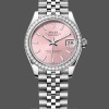 Replica Rolex Datejust 31 White Gold Bezel Diamonds 278384RBR 0018 Damen Uhr Elegante Materialien